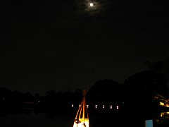 token moon shot over lake